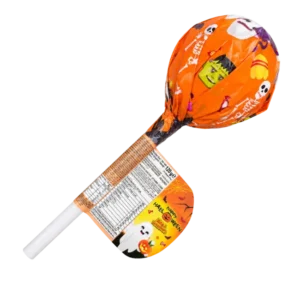 Relkon Halloween Mega Lollipops 120g with 15 strawberry, blueberry and orange flavour lollipops