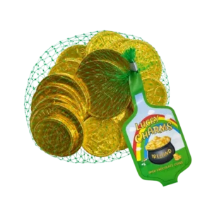 Lucky Charms Irish Milk Chocolate Coins 75g in green net bag